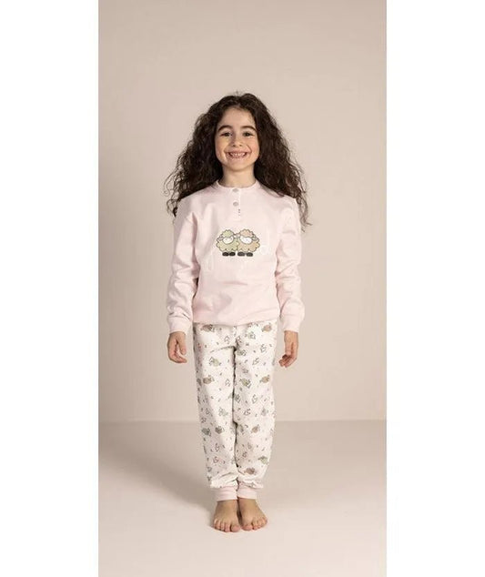 Pigiama invernale bambina cotone felpato Gary 3053