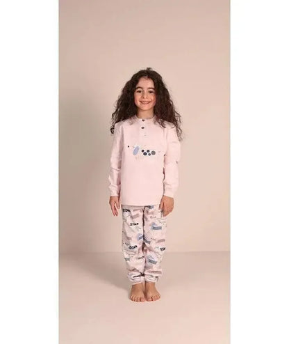 Pigiama invernale bambina cotone felpato Gary 3054