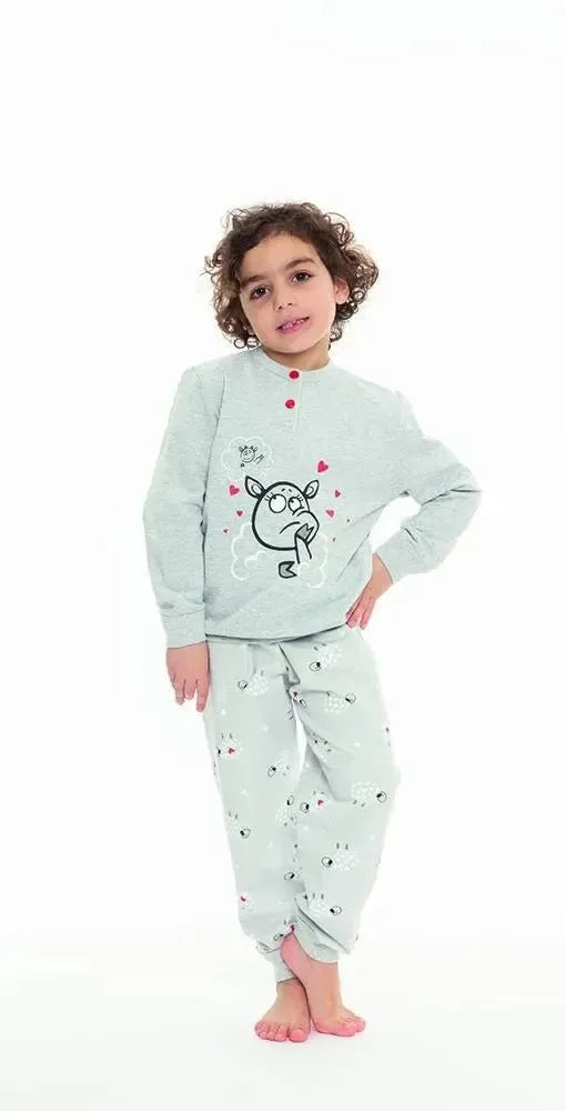 Pigiama invernale bambina cotone felpato Gary N20038