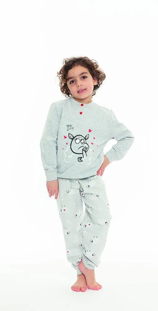 Pigiama invernale bambina cotone felpato Gary N20038