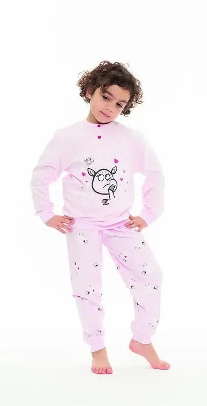 Pigiama invernale bambina cotone felpato Gary N20038