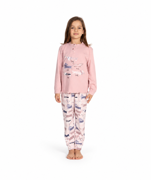 Pigiama invernale bambina interlock Gary 2022
