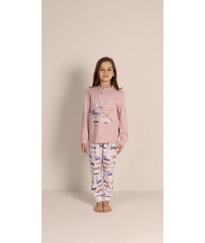 Pigiama invernale bambina interlock Gary 2022