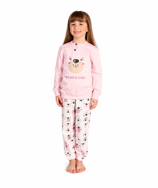 Pigiama invernale bambina interlock Gary 2026