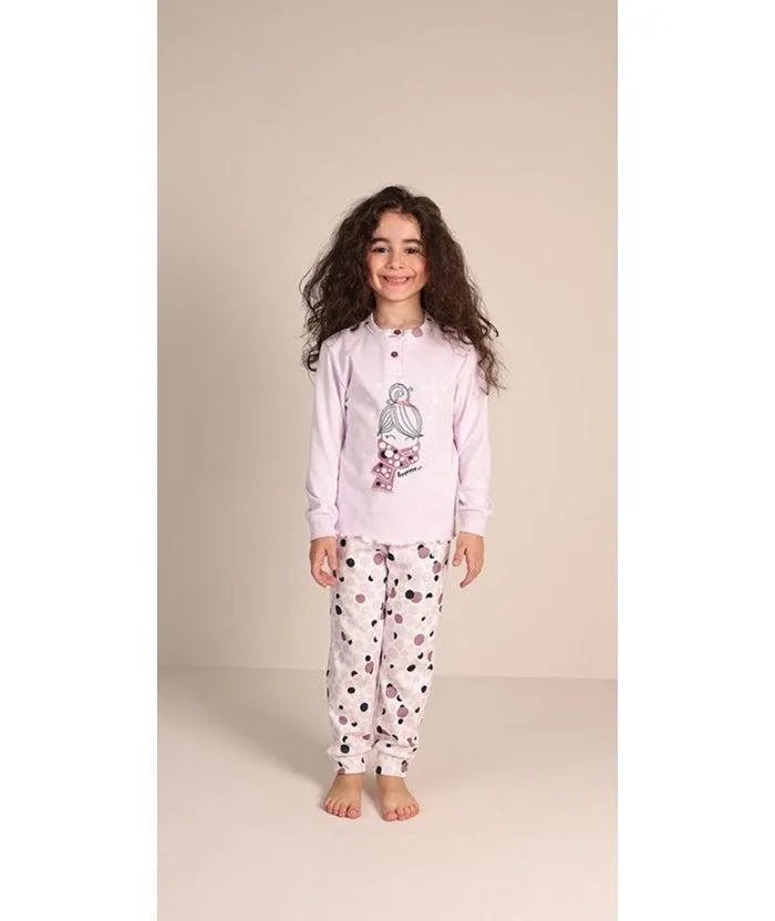 Pigiama invernale bambina interlock Gary 2027
