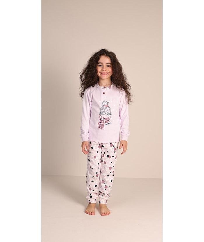 Pigiama invernale bambina interlock Gary 2027