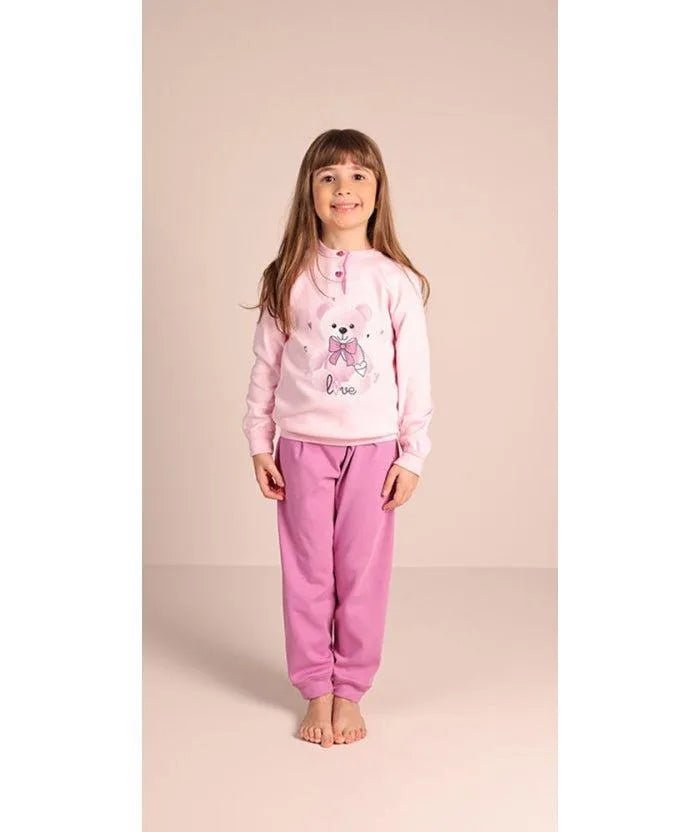 Pigiama invernale bambina interlock Gary 2031