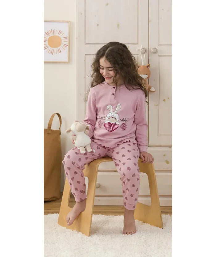 Pigiama invernale bambina interlock Gary 2186