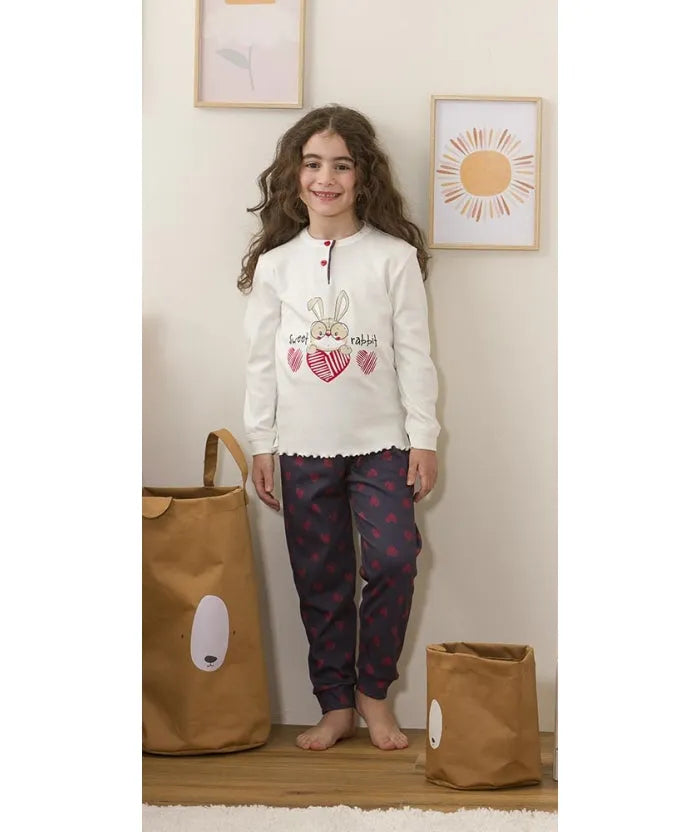 Pigiama invernale bambina interlock Gary 2186