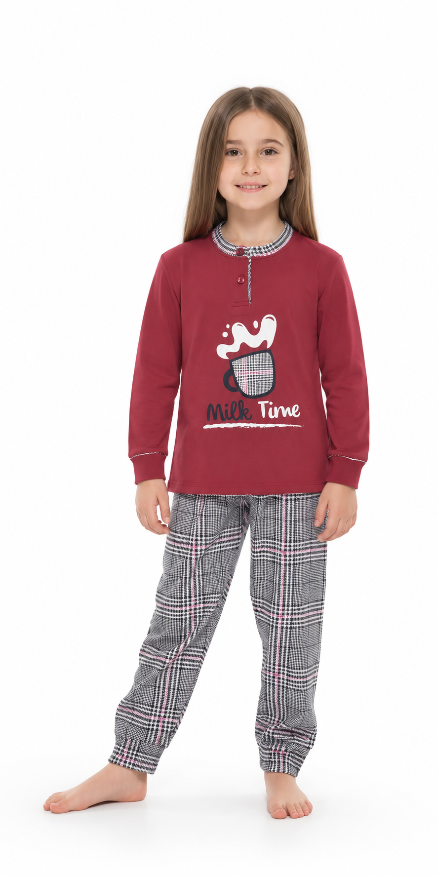 Pigiama invernale bambina interlock Gary Famiglia Q20017