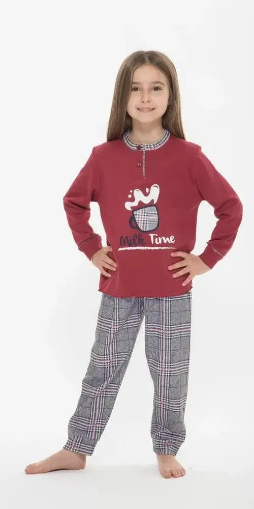 Pigiama invernale bambina interlock Gary Famiglia Q20017