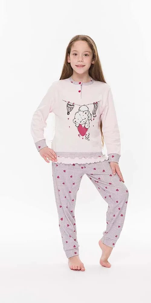 Pigiama invernale bambina interlock Gary S20007