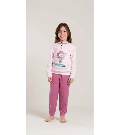 Pigiama invernale bambina interlock Gary V20007