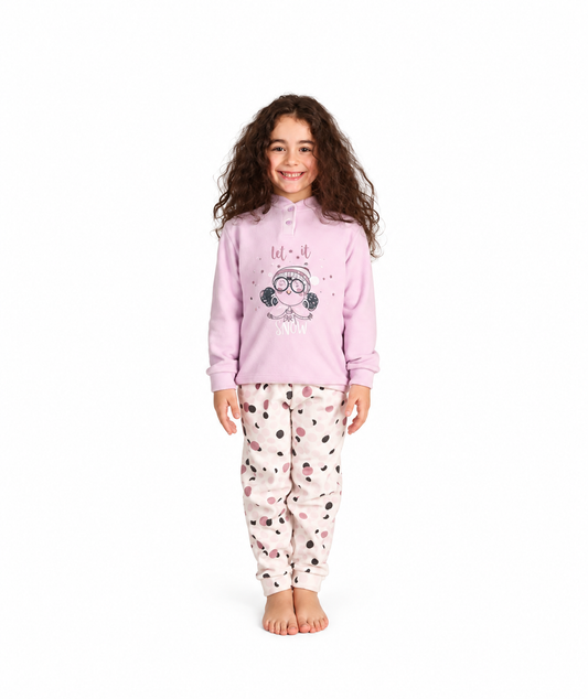 Pigiama invernale bambina punto milano Gary 2074