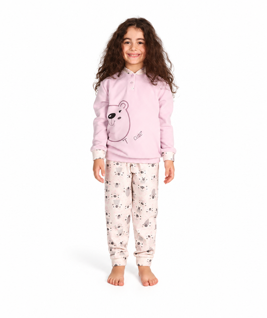 Pigiama invernale bambina punto milano Gary 2076