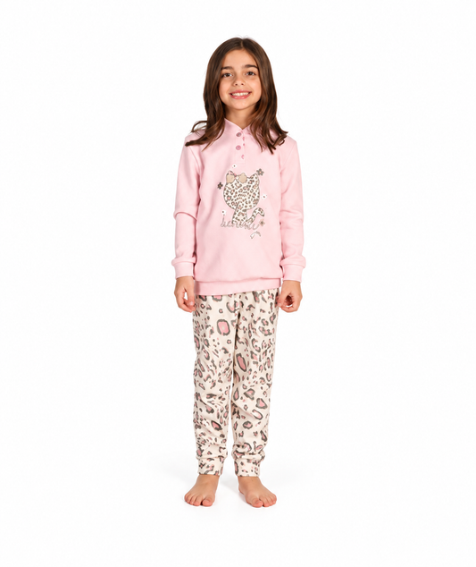 Pigiama invernale bambina punto milano Gary 3071