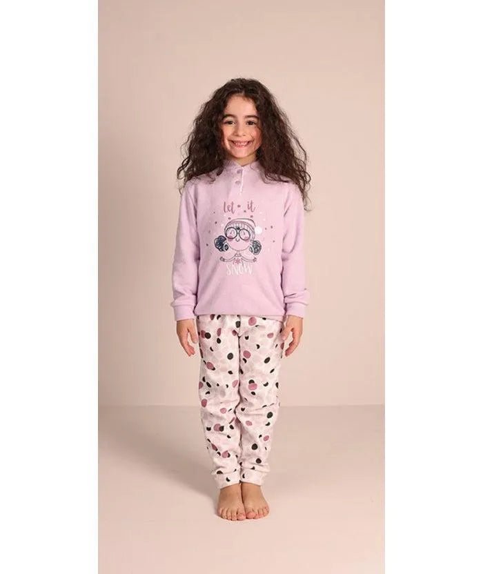 Pigiama invernale bambina punto milano Gary 3074