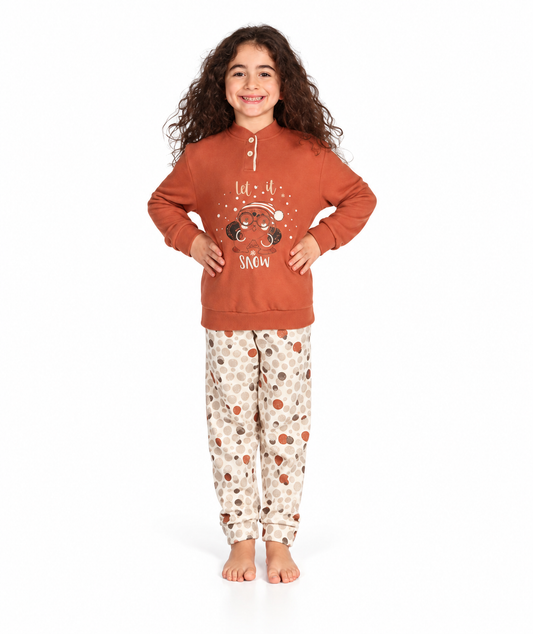 Pigiama invernale bambina punto milano Gary 3074