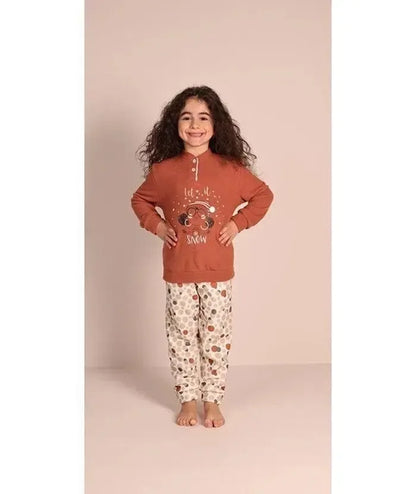 Pigiama invernale bambina punto milano Gary 3074