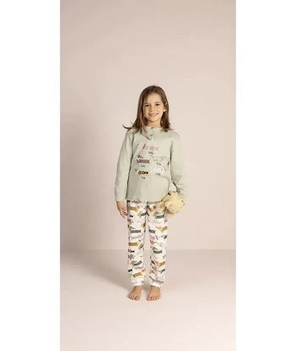 Pigiama invernale bambina/ragazza interlock Gary 3022