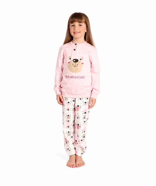 Pigiama invernale bambina/ragazza interlock Gary 3026