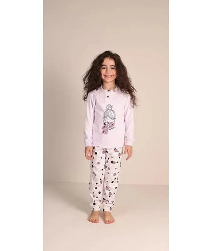 Pigiama invernale bambina/ragazza interlock Gary 3027