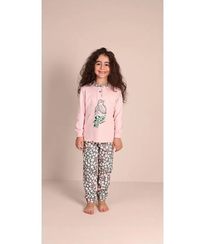 Pigiama invernale bambina/ragazza interlock Gary 3027
