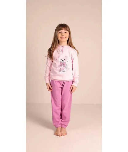 Pigiama invernale bambina/ragazza interlock Gary 3031