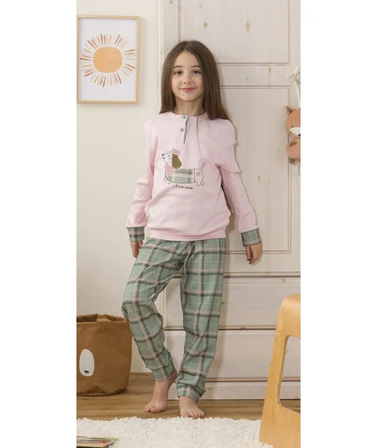 Pigiama invernale bambina/ragazza interlock Gary 3180