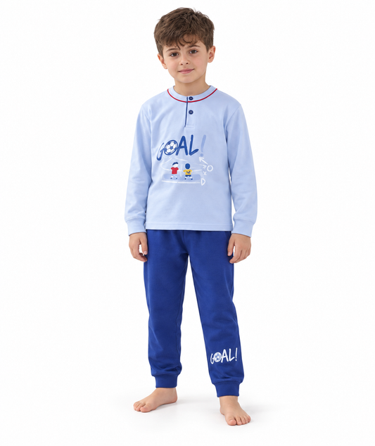 Pigiama invernale bambino cotone felpato Gary 2220