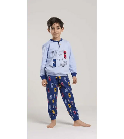 Pigiama invernale bambino cotone felpato Gary V30045