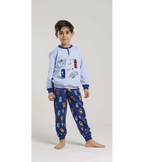 Pigiama invernale bambino cotone felpato Gary V30045