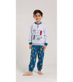 Pigiama invernale bambino cotone felpato Gary V30045