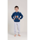 Pigiama invernale bambino cotone felpato Gary V30047