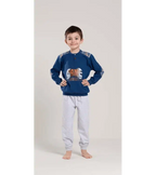 Pigiama invernale bambino cotone felpato Gary V30047