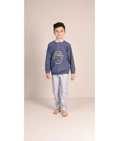 Pigiama invernale bambino flanellato Punto Milano Gary 3091