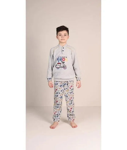 Pigiama invernale bambino flanellato Punto Milano Gary 3092