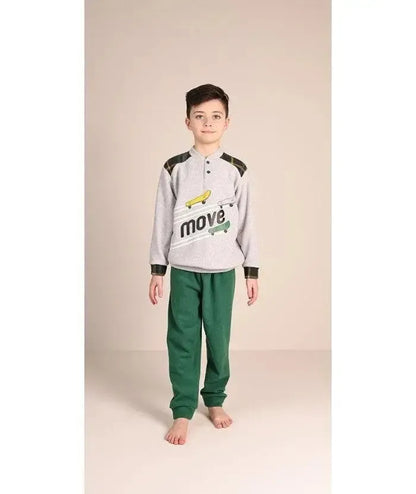 Pigiama invernale bambino flanellato Punto Milano Gary 3093