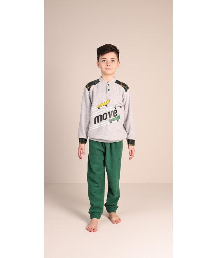 Pigiama invernale bambino flanellato Punto Milano Gary 3093