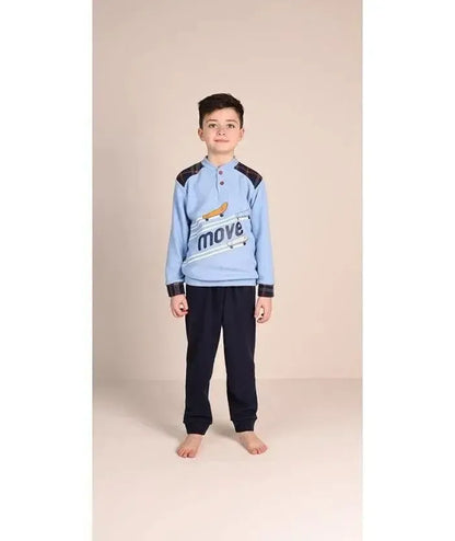 Pigiama invernale bambino flanellato Punto Milano Gary 3093