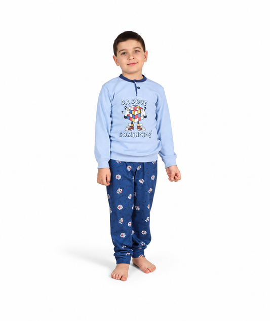 Pigiama invernale bambino interlock Gary 2035