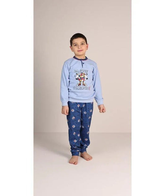 Pigiama invernale bambino interlock Gary 2035