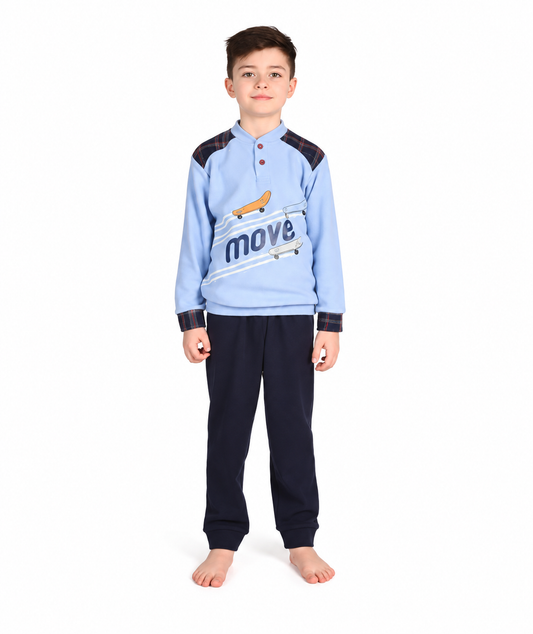 Pigiama invernale bambino punto Milano Gary 2093