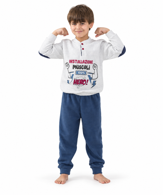 Pigiama invernale bambino punto Milano Gary 2249