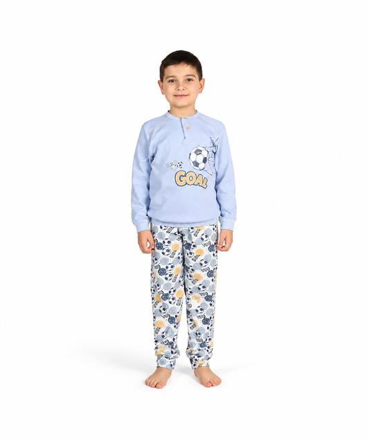Pigiama invernale bambino/ragazzo interlock Gary 3036
