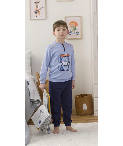 Pigiama invernale bambino/ragazzo interlock Gary 3196