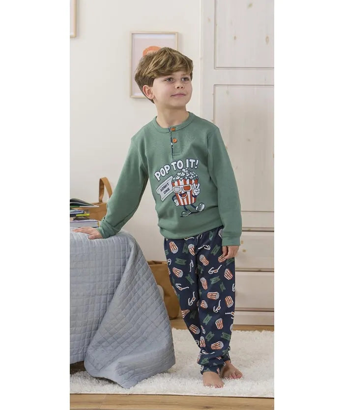 Pigiama invernale bambino/ragazzo interlock Gary 3200