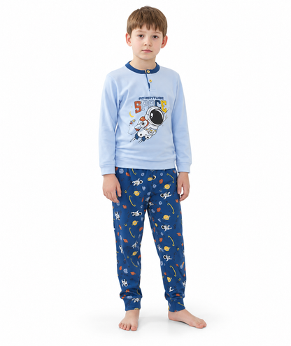 Pigiama invernale bambino/ragazzo interlock Gary 3203