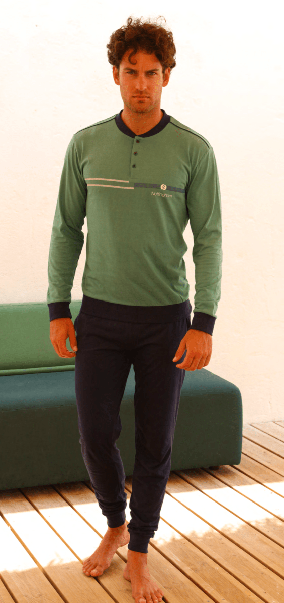 Pigiama lungo uomo Nottingham 100% cotone NPA755