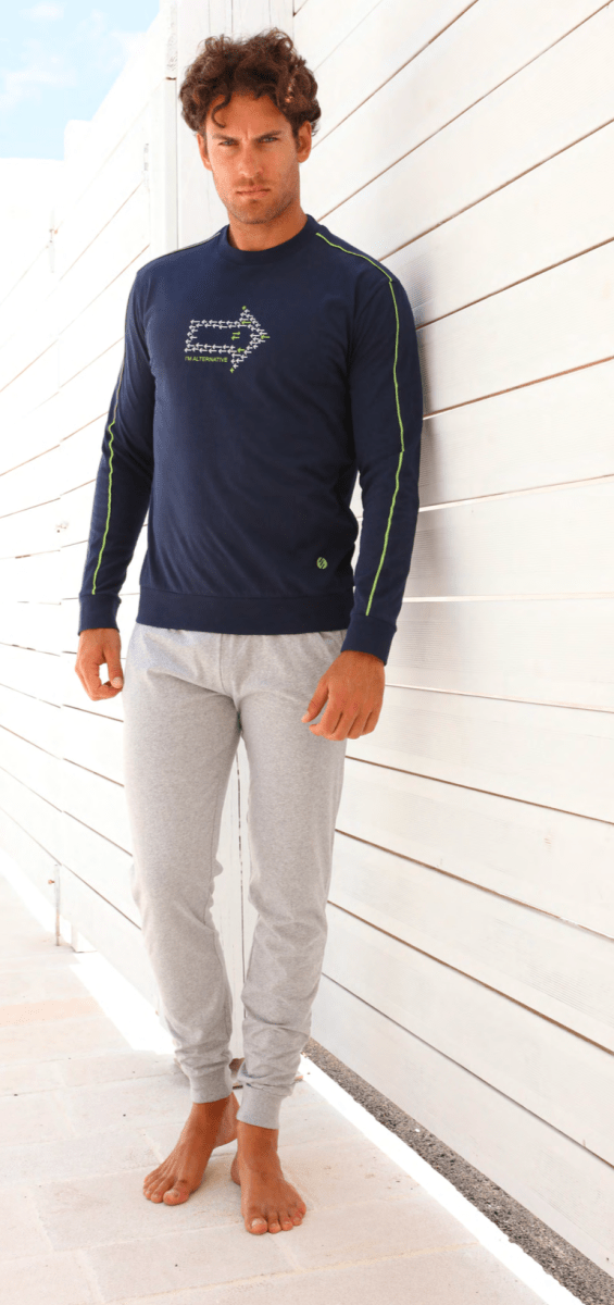 Pigiama lungo uomo Nottingham 100% cotone NPA865